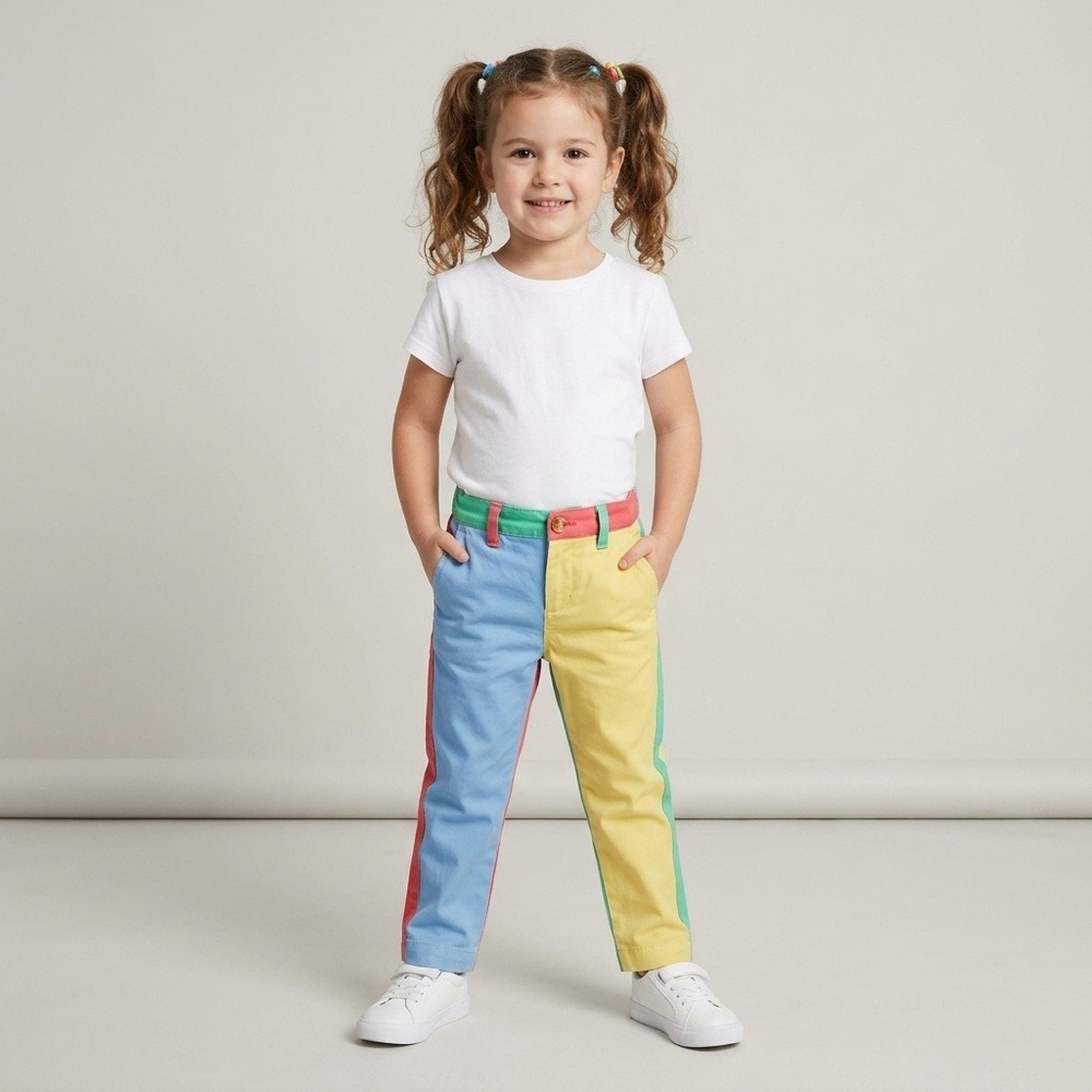 Vineyard Vines Colorblock Trousers Kids Size 4 Multi-Color Excellent